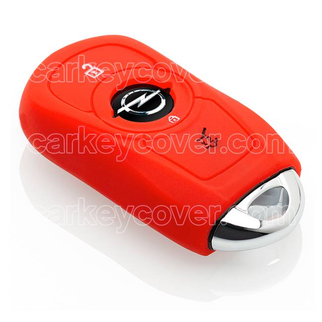 Autosleutel Hoesje geschikt voor Opel - SleutelCover - Silicone Autosleutel Cover - Sleutelhoesje Rood