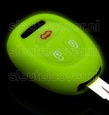 Autosleutel Hoesje geschikt voor Saab - SleutelCover - Silicone Autosleutel Cover - Sleutelhoesje Glow in the dark / Lichtgevend