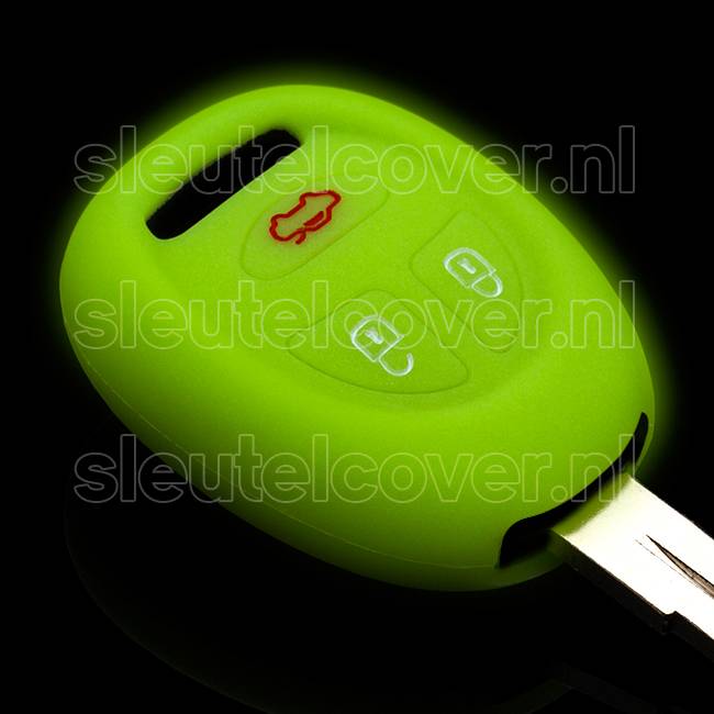 Autosleutel Hoesje geschikt voor Saab - SleutelCover - Silicone Autosleutel Cover - Sleutelhoesje Glow in the dark / Lichtgevend