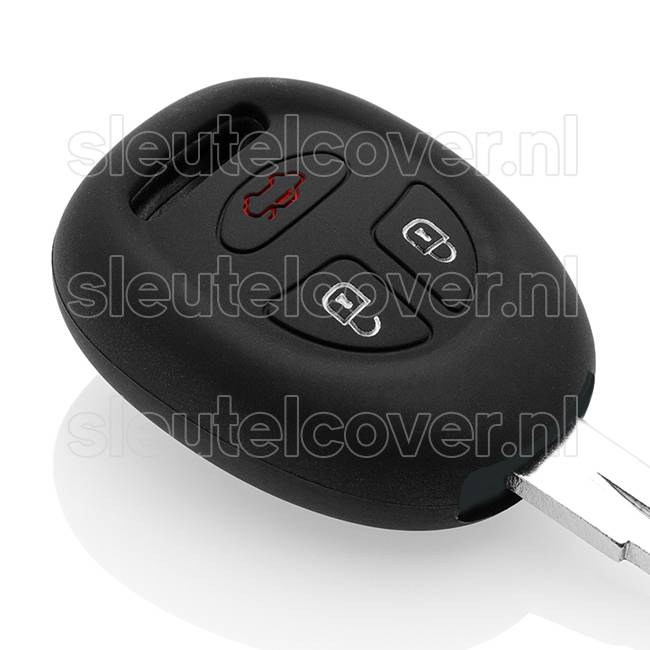 Autosleutel Hoesje geschikt voor Saab - SleutelCover - Silicone Autosleutel Cover - Sleutelhoesje Zwart