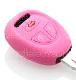 Autosleutel Hoesje geschikt voor Saab - SleutelCover - Silicone Autosleutel Cover - Sleutelhoesje Roze