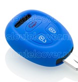 Autosleutel Hoesje geschikt voor Saab - SleutelCover - Silicone Autosleutel Cover - Sleutelhoesje Blauw