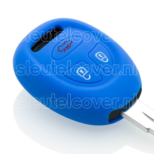 Autosleutel Hoesje geschikt voor Saab - SleutelCover - Silicone Autosleutel Cover - Sleutelhoesje Blauw