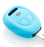 Autosleutel Hoesje geschikt voor Saab - SleutelCover - Silicone Autosleutel Cover - Sleutelhoesje Lichtblauw