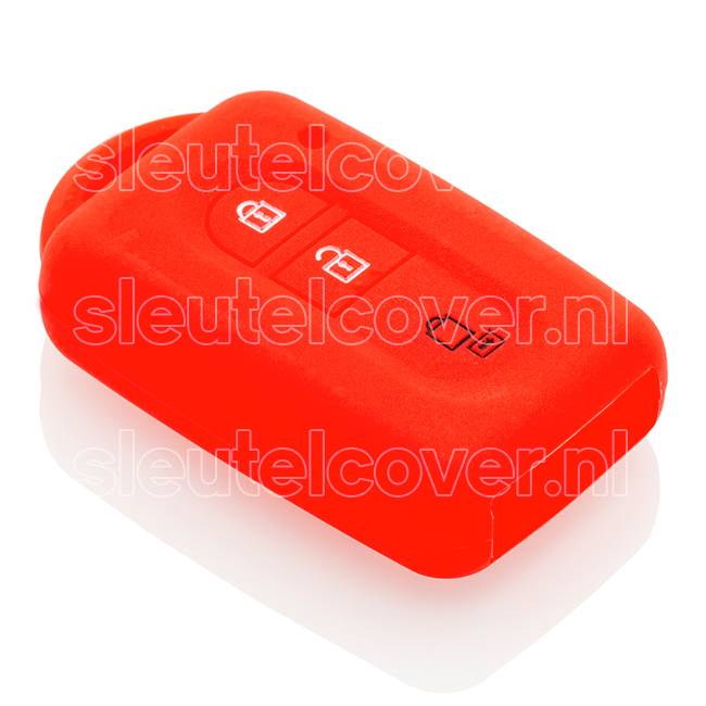 Autosleutel Hoesje geschikt voor Nissan - SleutelCover - Silicone Autosleutel Cover - Sleutelhoesje Rood