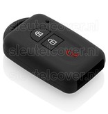 Autosleutel Hoesje geschikt voor Nissan - SleutelCover - Silicone Autosleutel Cover - Sleutelhoesje Zwart