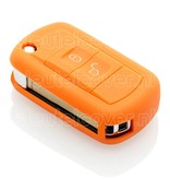 Autosleutel Hoesje geschikt voor Land Rover - SleutelCover - Silicone Autosleutel Cover - Sleutelhoesje Oranje