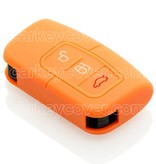 Autosleutel Hoesje geschikt voor Ford - SleutelCover - Silicone Autosleutel Cover - Sleutelhoesje Oranje