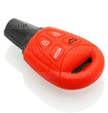 Autosleutel Hoesje geschikt voor Saab - SleutelCover - Silicone Autosleutel Cover - Sleutelhoesje Rood