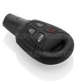 Autosleutel Hoesje geschikt voor Saab - SleutelCover - Silicone Autosleutel Cover - Sleutelhoesje Zwart