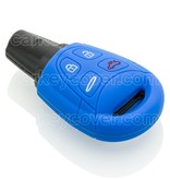 Autosleutel Hoesje geschikt voor Saab - SleutelCover - Silicone Autosleutel Cover - Sleutelhoesje Blauw