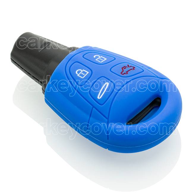 Autosleutel Hoesje geschikt voor Saab - SleutelCover - Silicone Autosleutel Cover - Sleutelhoesje Blauw