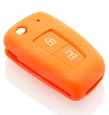 Autosleutel Hoesje geschikt voor Nissan - SleutelCover - Silicone Autosleutel Cover - Sleutelhoesje Oranje