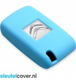 Autosleutel Hoesje geschikt voor Citroën - SleutelCover - Silicone Autosleutel Cover - Sleutelhoesje Lichtblauw