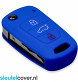 Autosleutel Hoesje geschikt voor Kia - SleutelCover - Silicone Autosleutel Cover - Sleutelhoesje Blauw