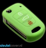 Autosleutel Hoesje geschikt voor Kia - SleutelCover - Silicone Autosleutel Cover - Sleutelhoesje Glow in the dark / Lichtgevend