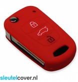 Autosleutel Hoesje geschikt voor Kia - SleutelCover - Silicone Autosleutel Cover - Sleutelhoesje Rood