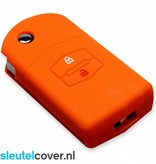 Autosleutel Hoesje geschikt voor Mazda - SleutelCover - Silicone Autosleutel Cover - Sleutelhoesje Oranje