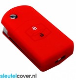 Autosleutel Hoesje geschikt voor Mazda - SleutelCover - Silicone Autosleutel Cover - Sleutelhoesje Rood