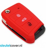 Autosleutel Hoesje geschikt voor Seat - SleutelCover - Silicone Autosleutel Cover - Sleutelhoesje Rood