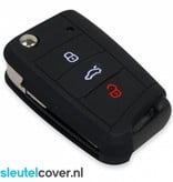 Autosleutel Hoesje geschikt voor Skoda - SleutelCover - Silicone Autosleutel Cover - Sleutelhoesje Zwart