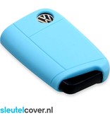 Autosleutel Hoesje geschikt voor Volkswagen / VW - SleutelCover - Silicone Autosleutel Cover - Sleutelhoesje Lichtblauw