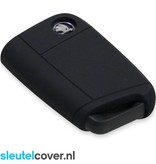 Autosleutel Hoesje geschikt voor Skoda - SleutelCover - Silicone Autosleutel Cover - Sleutelhoesje Zwart