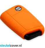 Autosleutel Hoesje geschikt voor Seat - SleutelCover - Silicone Autosleutel Cover - Sleutelhoesje Oranje