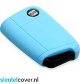 Autosleutel Hoesje geschikt voor Seat - SleutelCover - Silicone Autosleutel Cover - Sleutelhoesje Lichtblauw