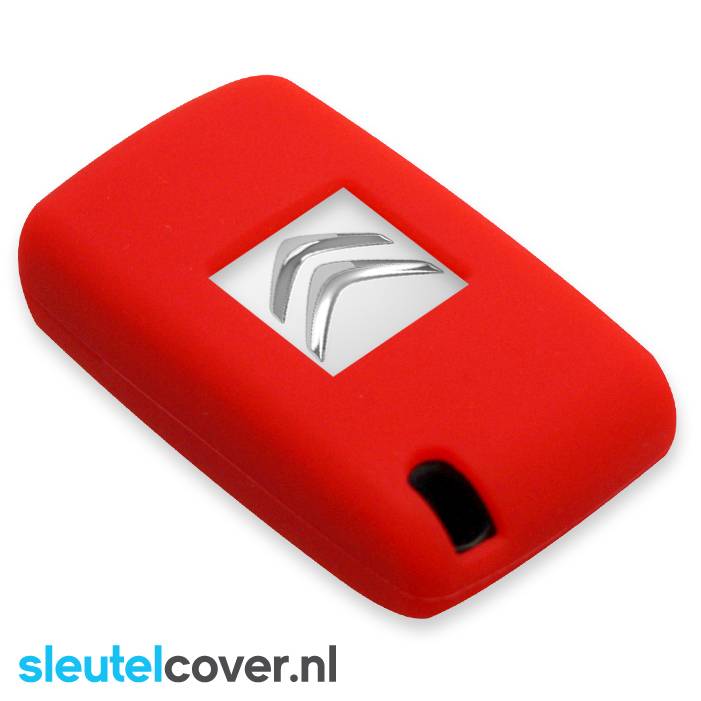 Citroën SleutelCover - Rood / Silicone sleutelhoesje / beschermhoesje autosleutel