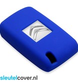 Autosleutel Hoesje geschikt voor Citroën - SleutelCover - Silicone Autosleutel Cover - Sleutelhoesje Blauw