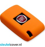 Fiat SleutelCover - Oranje / Silicone sleutelhoesje / beschermhoesje autosleutel