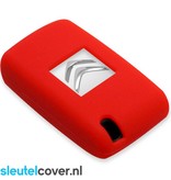 Autosleutel Hoesje geschikt voor Citroën - SleutelCover - Silicone Autosleutel Cover - Sleutelhoesje Rood