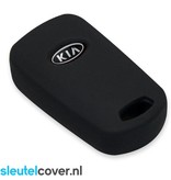 Autosleutel Hoesje geschikt voor Kia - SleutelCover - Silicone Autosleutel Cover - Sleutelhoesje Zwart