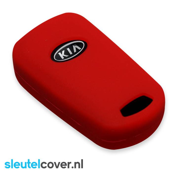 Autosleutel Hoesje geschikt voor Kia - SleutelCover - Silicone Autosleutel Cover - Sleutelhoesje Rood