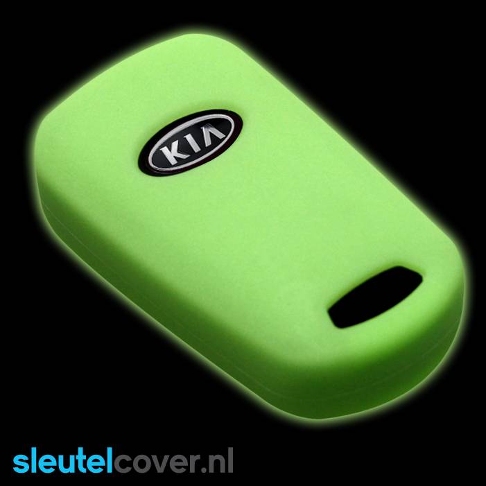 Autosleutel Hoesje geschikt voor Kia - SleutelCover - Silicone Autosleutel Cover - Sleutelhoesje Glow in the dark / Lichtgevend