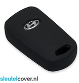 Autosleutel Hoesje geschikt voor Hyundai - SleutelCover - Silicone Autosleutel Cover - Sleutelhoesje Zwart