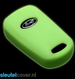 Autosleutel Hoesje geschikt voor Hyundai - SleutelCover - Silicone Autosleutel Cover - Sleutelhoesje Glow in the dark / Lichtgevend