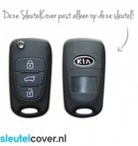 Autosleutel Hoesje geschikt voor Kia - SleutelCover - Silicone Autosleutel Cover - Sleutelhoesje Wit