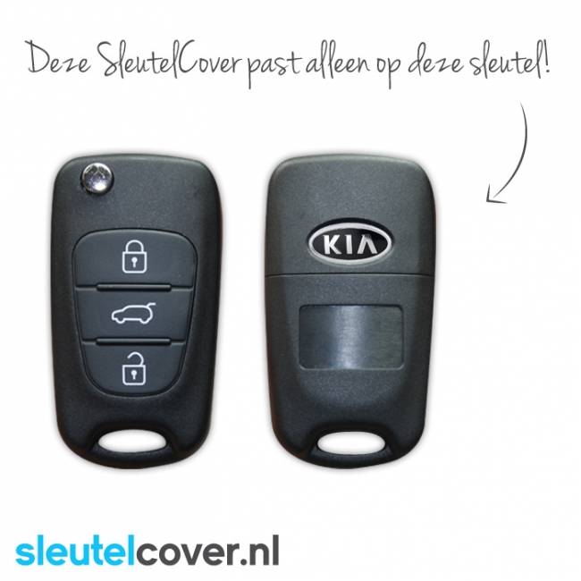 Autosleutel Hoesje geschikt voor Kia - SleutelCover - Silicone Autosleutel Cover - Sleutelhoesje Paars