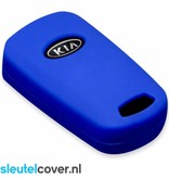 Autosleutel Hoesje geschikt voor Kia - SleutelCover - Silicone Autosleutel Cover - Sleutelhoesje Blauw