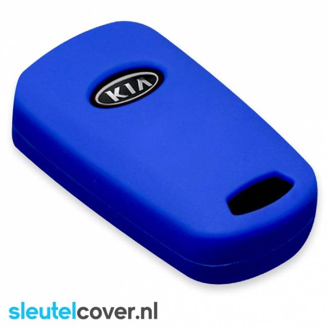 Autosleutel Hoesje geschikt voor Kia - SleutelCover - Silicone Autosleutel Cover - Sleutelhoesje Blauw