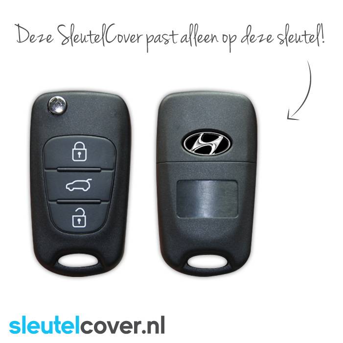 Autosleutel Hoesje geschikt voor Hyundai - SleutelCover - Silicone Autosleutel Cover - Sleutelhoesje Roze