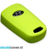 Autosleutel Hoesje geschikt voor Hyundai - SleutelCover - Silicone Autosleutel Cover - Sleutelhoesje Lime groen