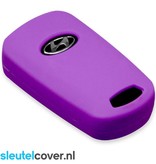 Autosleutel Hoesje geschikt voor Hyundai - SleutelCover - Silicone Autosleutel Cover - Sleutelhoesje Paars