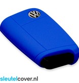 Autosleutel Hoesje geschikt voor Volkswagen / VW - SleutelCover - Silicone Autosleutel Cover - Sleutelhoesje Blauw