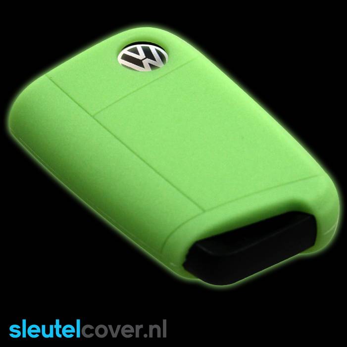 Autosleutel Hoesje geschikt voor Volkswagen / VW - SleutelCover - Silicone Autosleutel Cover - Sleutelhoesje Glow in the dark / Lichtgevend