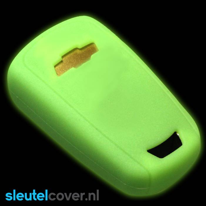 Autosleutel Hoesje geschikt voor Chevrolet - SleutelCover - Silicone Autosleutel Cover - Sleutelhoesje Glow in the dark / Lichtgevend