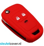 Autosleutel Hoesje geschikt voor Chevrolet - SleutelCover - Silicone Autosleutel Cover - Sleutelhoesje Rood