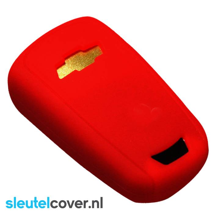 Autosleutel Hoesje geschikt voor Chevrolet - SleutelCover - Silicone Autosleutel Cover - Sleutelhoesje Rood